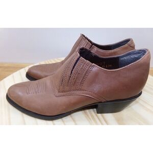 Road Wolf Ankle Boots Western Look Womens Brown Size 6.5 M Leather